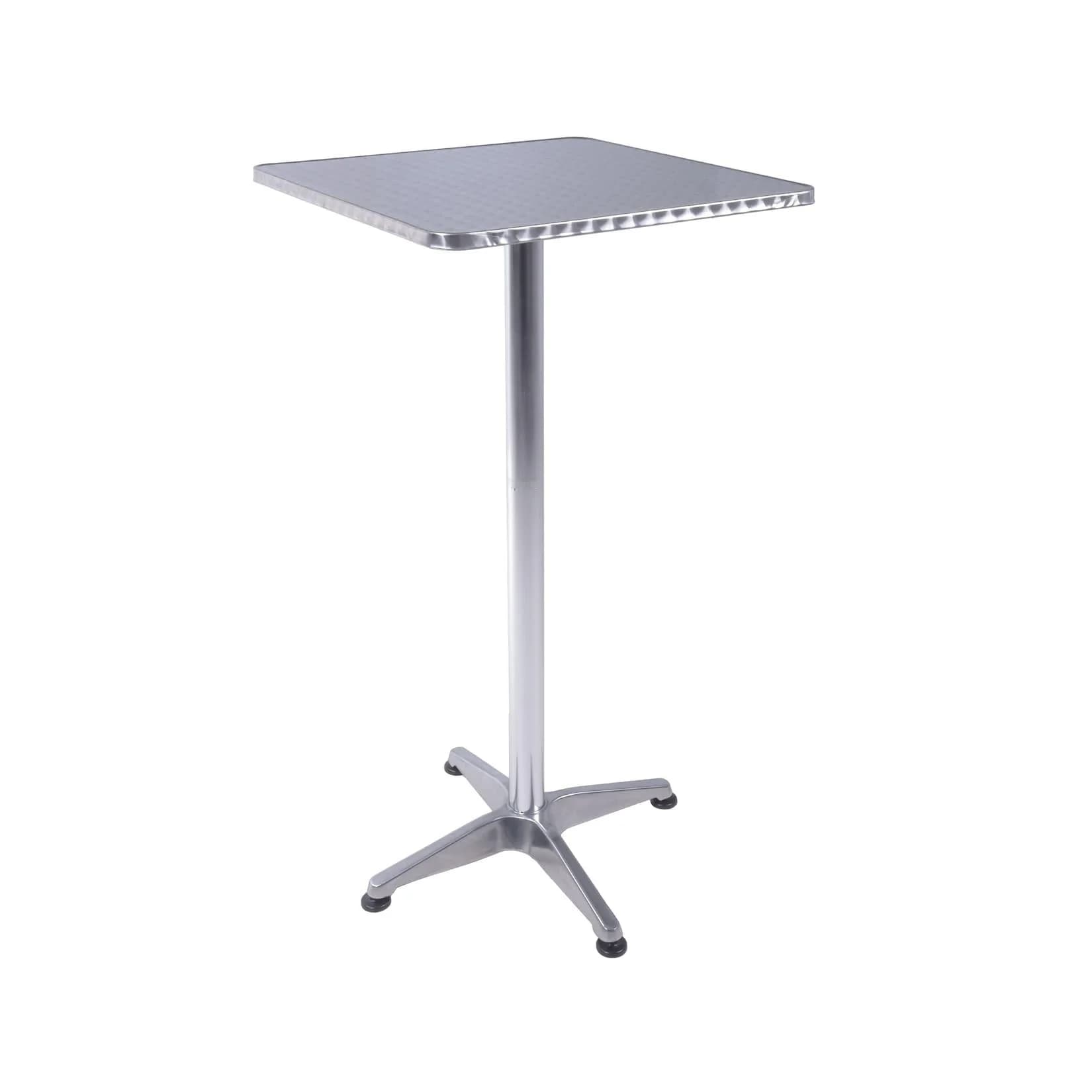 Garden Pleasure Bistro Tisch Quadratisch Silber Klappbar