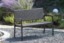 Garden Pleasure Gartenbank Sanremo Dunkelbraun Aluminium Rattan Bild 3