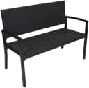 Garden Pleasure Gartenbank San Remo Schwarz Aluminium Bild 1
