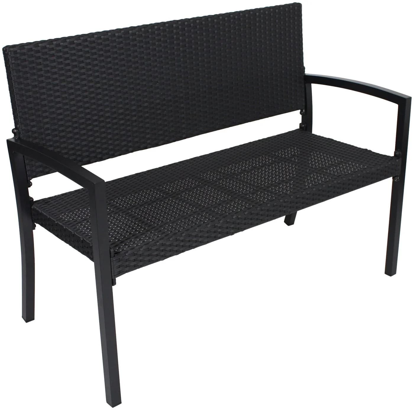 Garden Pleasure Gartenbank San Remo Schwarz Aluminium