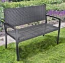 Garden Pleasure Gartenbank San Remo Schwarz Aluminium Bild 2