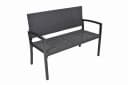 Garden Pleasure Gartenbank San Remo Schwarz Aluminium Bild 3
