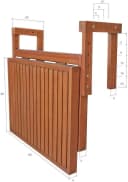Garden Pleasure Balkonhängetisch Manila Eukalyptus Klappbar Braun Bild 5