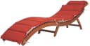 Garden Pleasure Gartenliege NASSAU Braun Eukalyptus mit Wendeauflage Bild 4