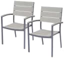 Garden Pleasure Gartenstuhl Olivia Grau 2er Set Stapelbar Bild 2
