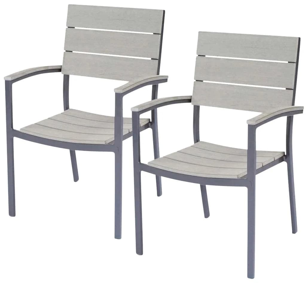 Garden Pleasure Gartenstuhl Olivia Grau 2er Set Stapelbar - Bild 2