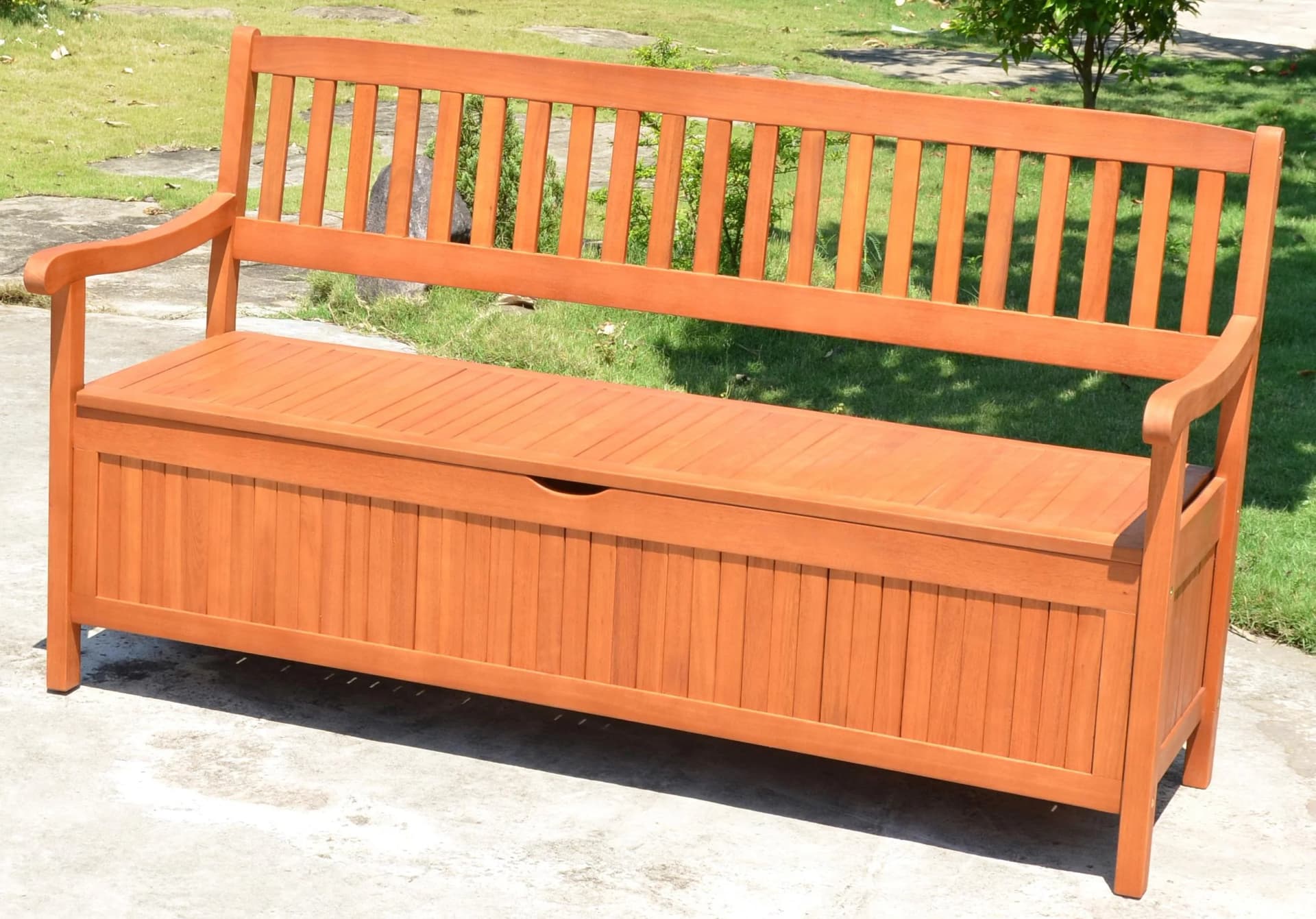 Garden Pleasure Gartenbank Houston 3-Sitzer Braun Eukalyptus - Bild 5