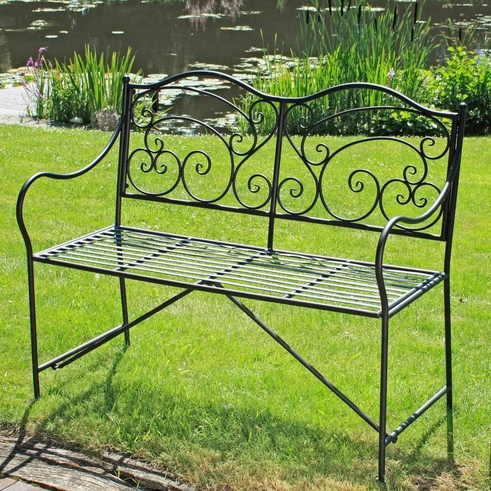 Garden Pleasure Gartenbank Vesuv mit Armlehne und Verzierungen - Bild 2