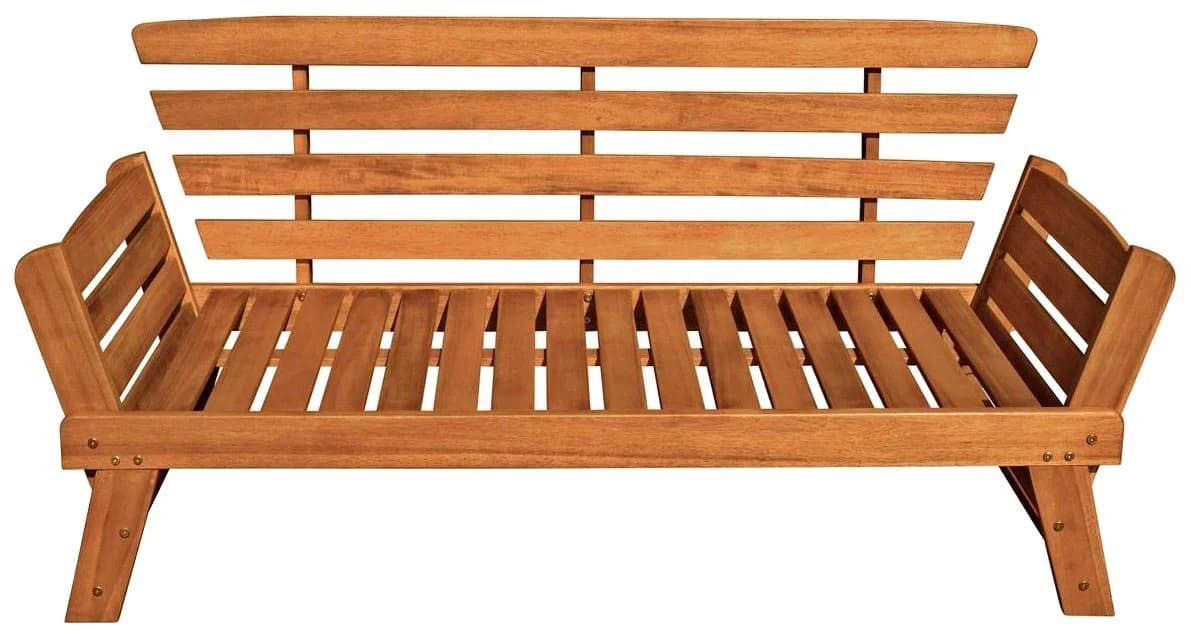Garden Pleasure Gartenlounge-Bank FORTUNA Braun mit verstellbaren Armlehnen - Bild 2