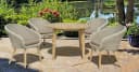 Garden Pleasure Gartentisch Arvada Rund Braun Massivholz Bild 1