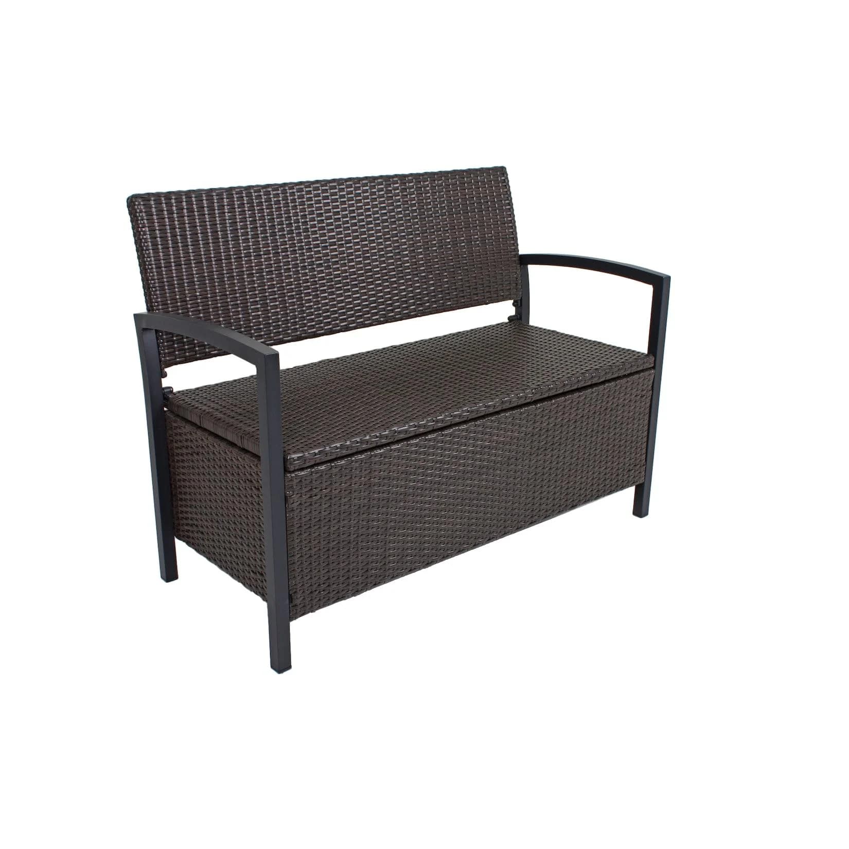 Garden Pleasure Gartenbank Ferrara Braun mit Staufach