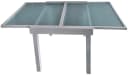 Garden Pleasure Gartentisch LOLA Grau Aluminium Wellenglas ausziehbar Bild 1