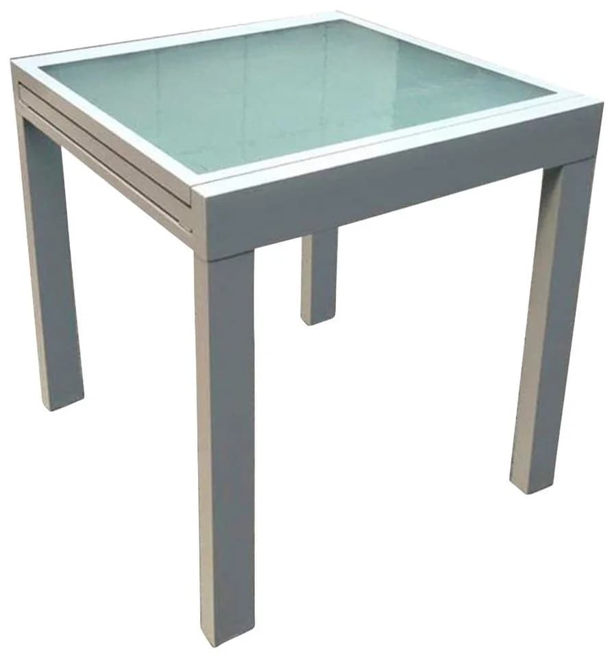 Garden Pleasure Ausziehtisch Lola Grau Aluminium Wellenglas - Bild 3