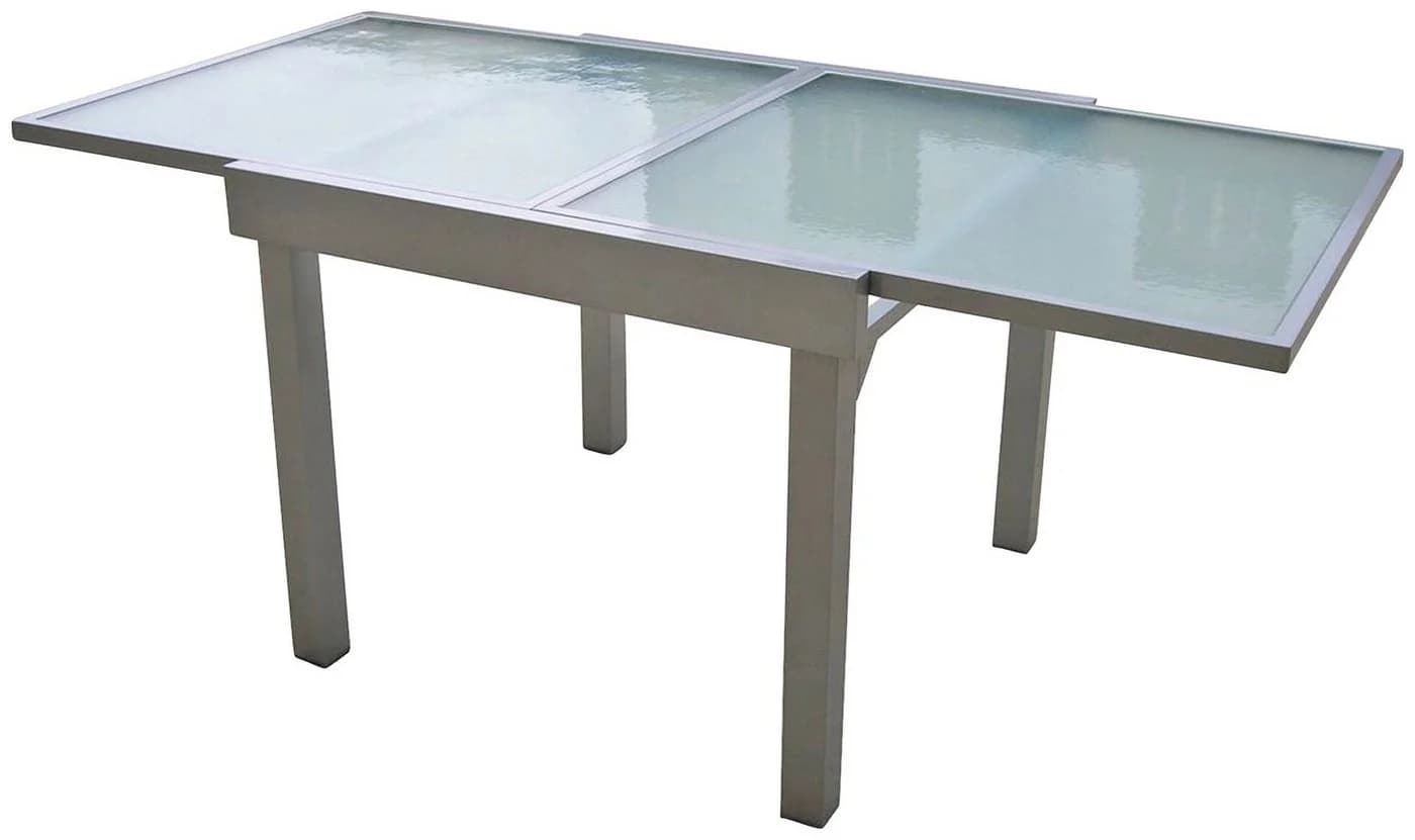 Garden Pleasure Ausziehtisch Lola Grau Aluminium Wellenglas - Bild 4