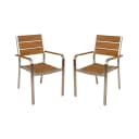 Garden Pleasure Stapelstuhl Florence Braun Champagner 2er Set Bild 1
