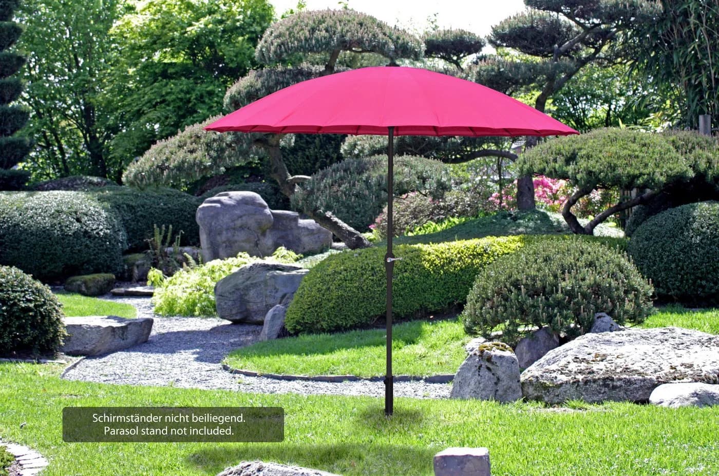 Garden Pleasure Sonnenschirm Pink 255 cm mit Handkurbel - Bild 3