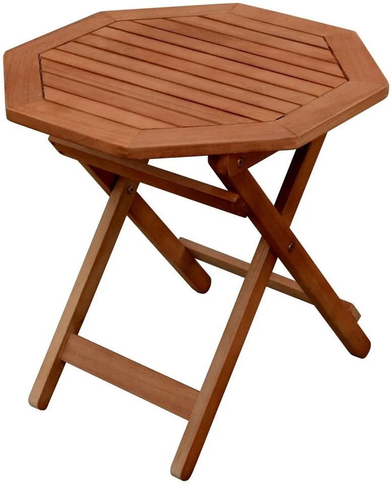 Garden Pleasure Gartentisch MAYFIELD Eukalyptus Braun Klappbar Achteck
