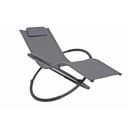 Gartenliege GARDEN PLEASURE MILOS mit Schaukelfunktion Grau/Schwarz Bild 1