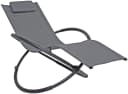 Gartenliege GARDEN PLEASURE MILOS mit Schaukelfunktion Grau/Schwarz Bild 2