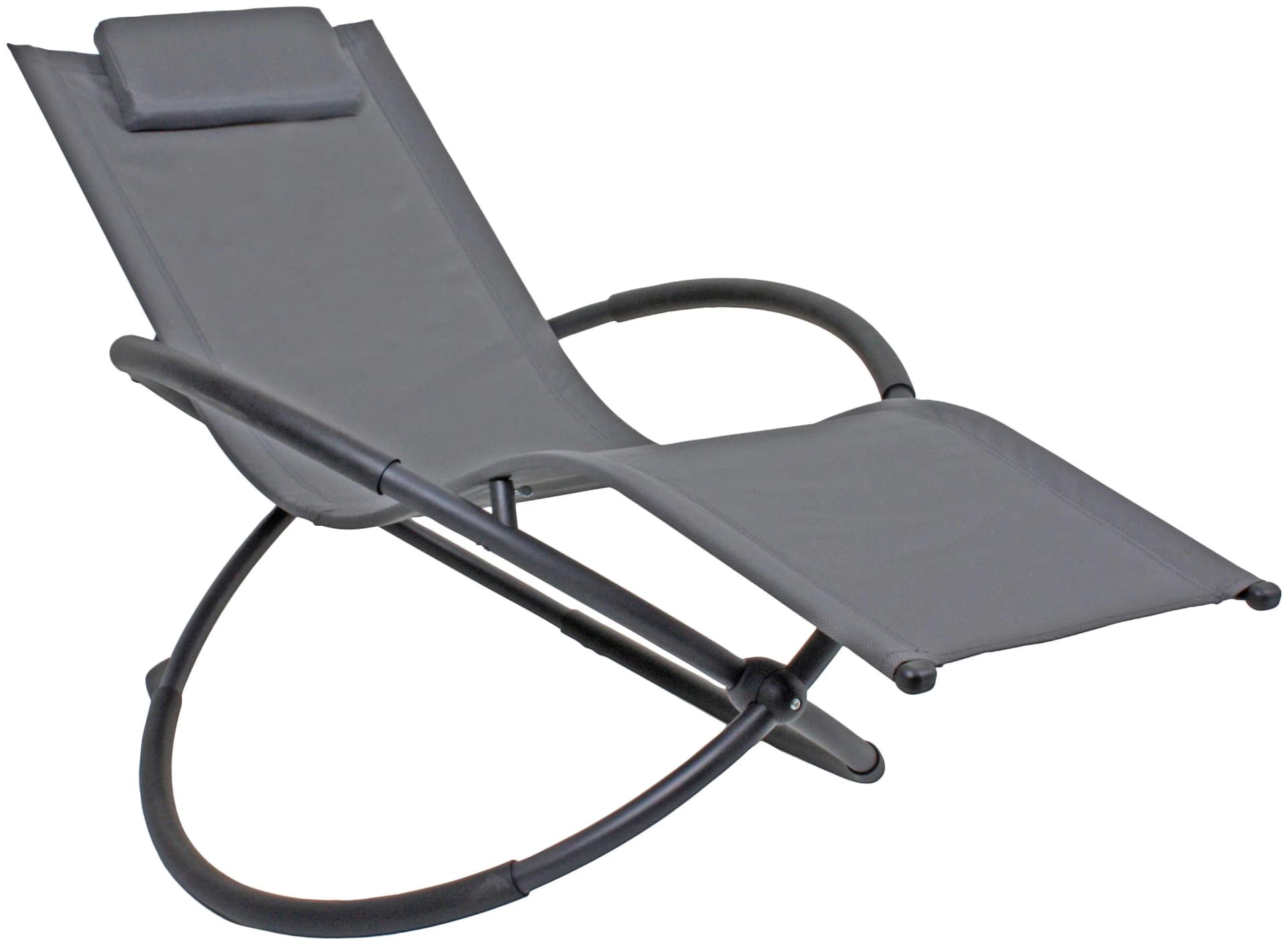 Gartenliege GARDEN PLEASURE MILOS mit Schaukelfunktion Grau/Schwarz - Bild 2
