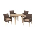 Garden Pleasure Garten-Essgruppe NORVELL/ARVADA 5-tlg. Hellbraun Bild 1