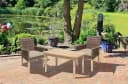 Garden Pleasure Garten-Essgruppe NORVELL/PUEBLO 3-tlg. Braun Taupe Bild 2