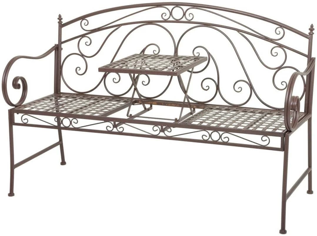 Garden Pleasure Gartenbank Saket Braun mit Tisch - Bild 5
