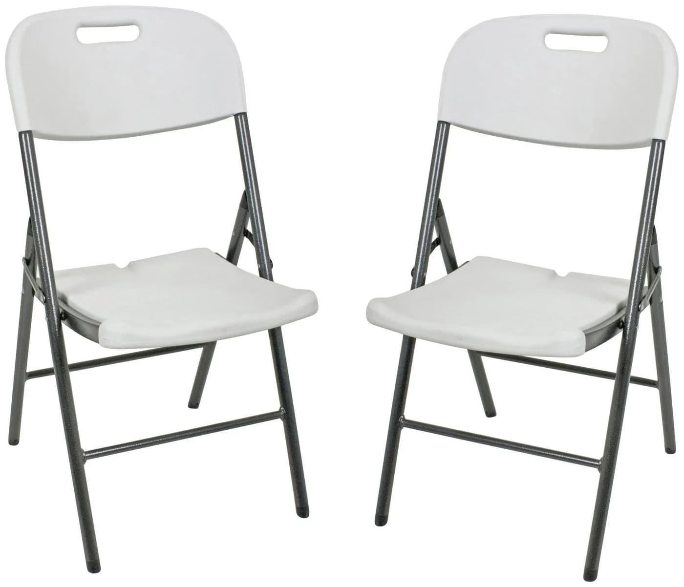 Garden Pleasure Klappstuhl MUFARO 2er Set Weiß Grau
