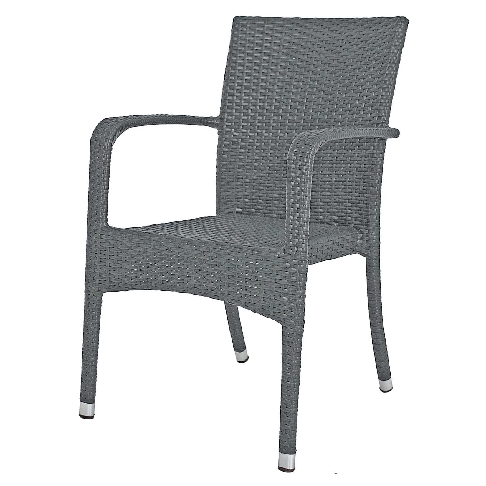 Garden Pleasure Stapelstuhl London Grau 2er Set