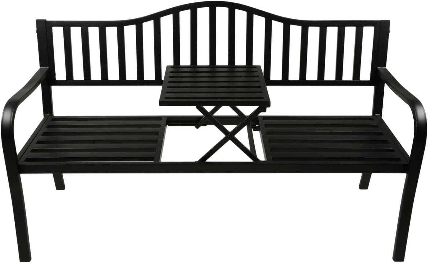 Garden Pleasure Gartenbank SEGULA Anthrazit mit Tisch - Bild 3