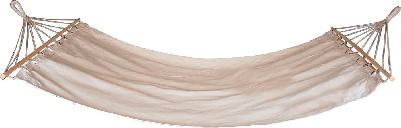Beige Hängematte aus Baumwolle und Polyester für Freizeit und Outdoor - Bild 2