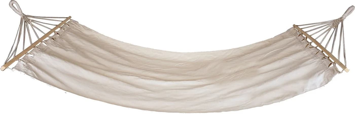 Beige Hängematte aus Baumwolle und Polyester für Freizeit und Outdoor - Bild 3