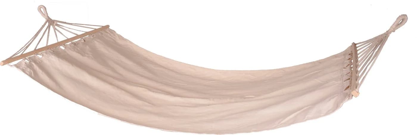 Beige Hängematte aus Baumwolle und Polyester für Freizeit und Outdoor - Bild 4