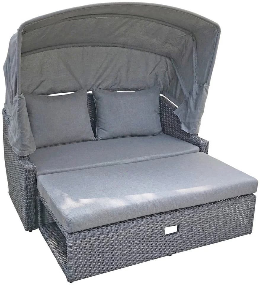 Garden Pleasure Loungesofa MONTE CARLO Grau mit Sonnendach - Bild 2