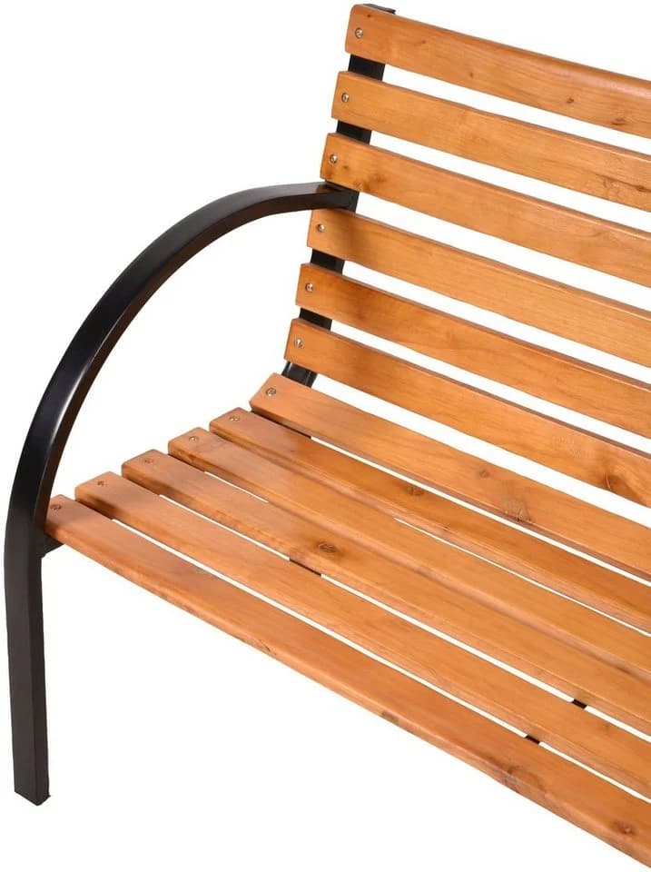 Garden Pleasure Bellevue Bank 2-Sitzer Schwarz/Natur Stahl