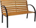 Garden Pleasure Bellevue Bank 2-Sitzer Schwarz/Natur Stahl Bild 2