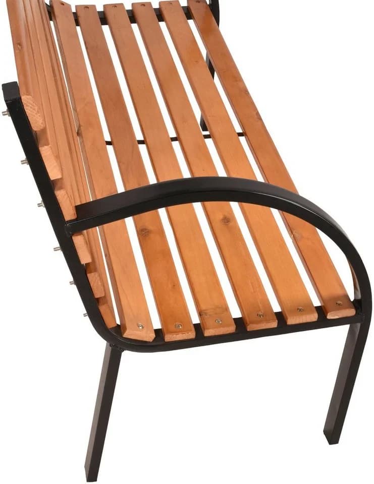 Garden Pleasure Bellevue Bank 2-Sitzer Schwarz/Natur Stahl - Bild 4