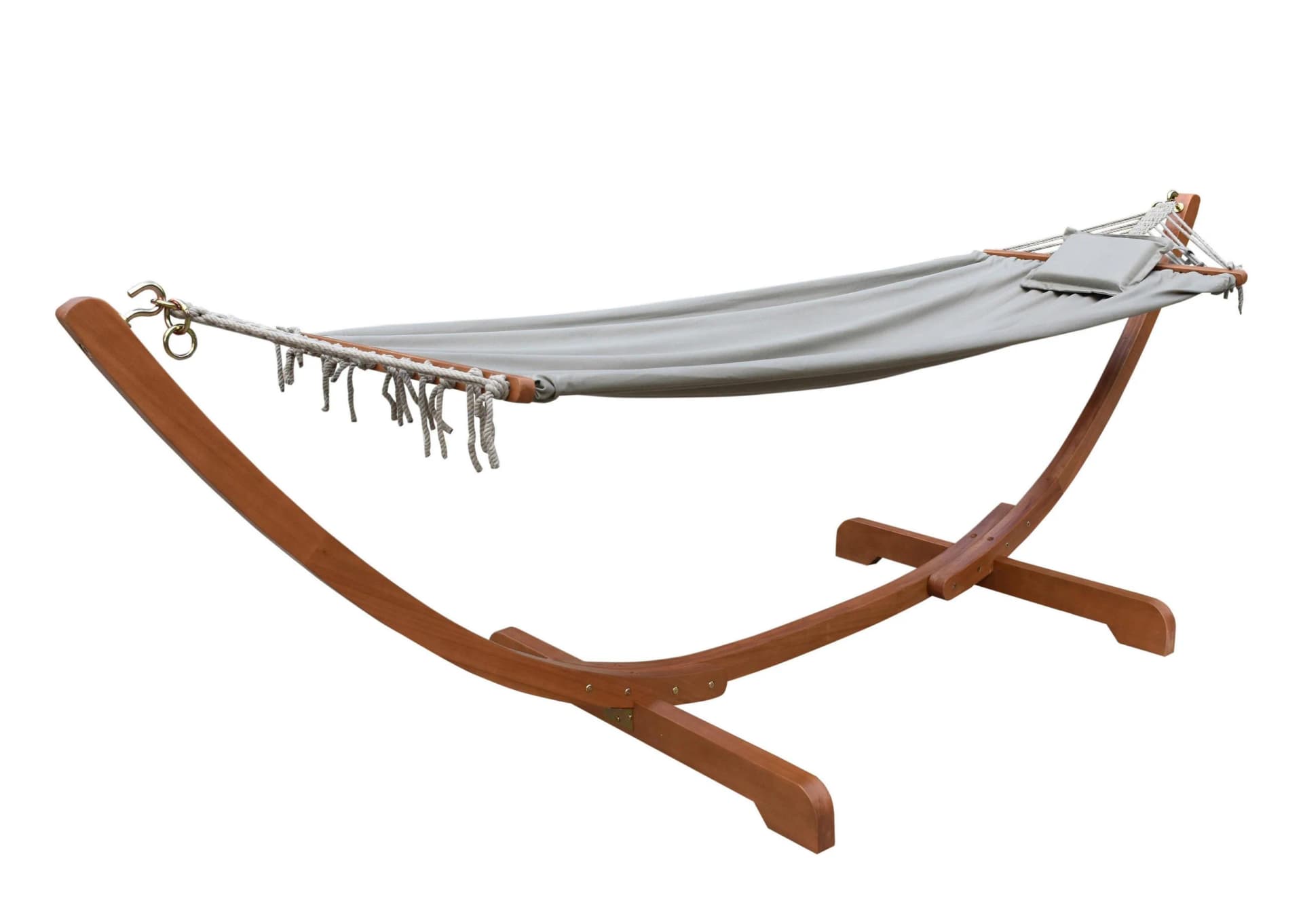 Garden Pleasure Hängestuhl Madeira Beige Natur Baumwolle Holz