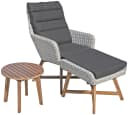 Garten-Essgruppe GARDEN PLEASURE CALVIA Grau Braun Aluminium Massivholz Bild 2