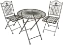 Garden Pleasure Balkonset Mangan Braun 2-Sitzer mit klappbarem Tisch Bild 2