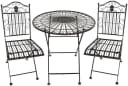Garden Pleasure Balkonset Mangan Braun 2-Sitzer mit klappbarem Tisch Bild 4