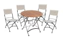 Garden Pleasure Garten-Essgruppe TRIEST 5-tlg. Braun/Beige/Schwarz Bild 1