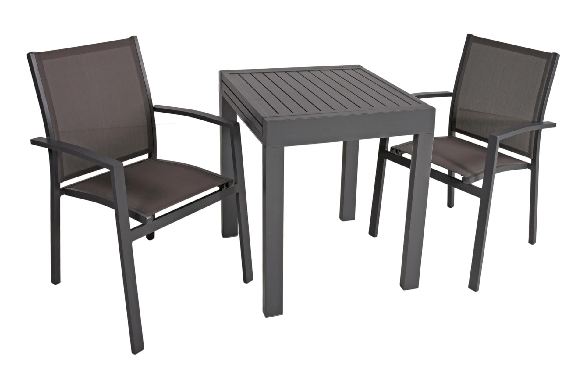 Garden Pleasure Elena Garten-Essgruppe Grau Aluminium