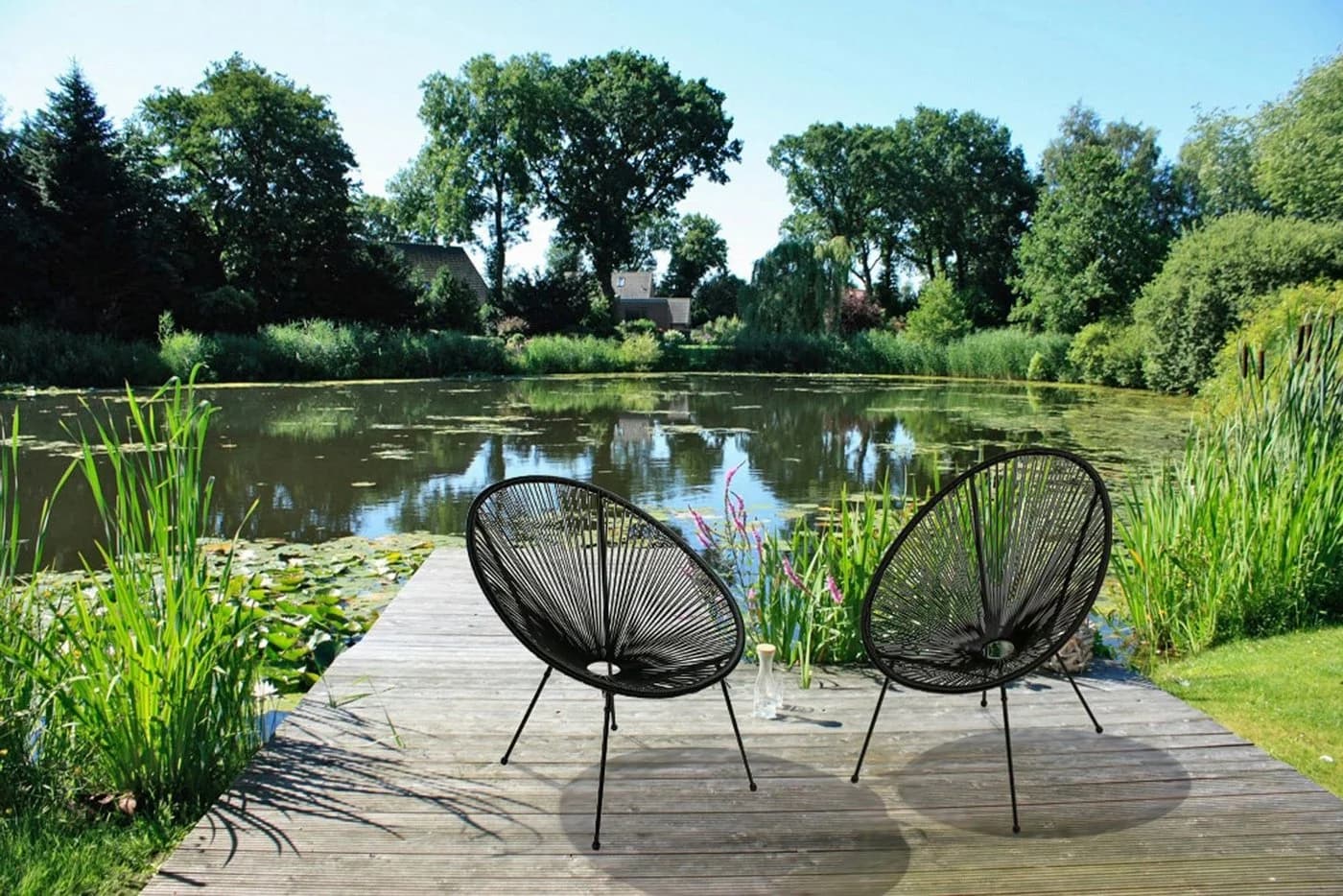 Gartensessel GARDEN PLEASURE Dalida Schwarz Modern - Bild 2
