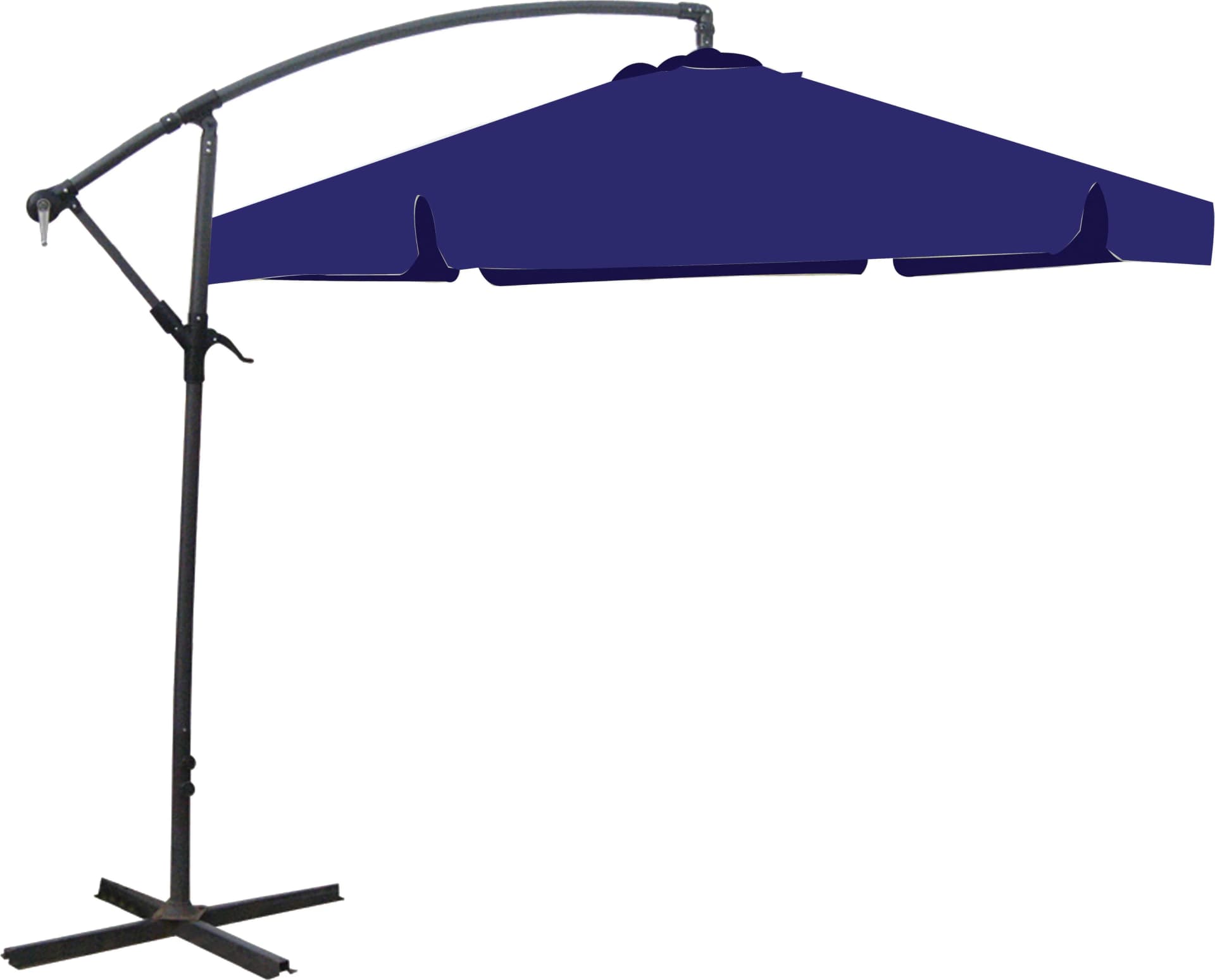 Garden Pleasure Ampelschirm Blau 100% Polyester mit Handkurbel