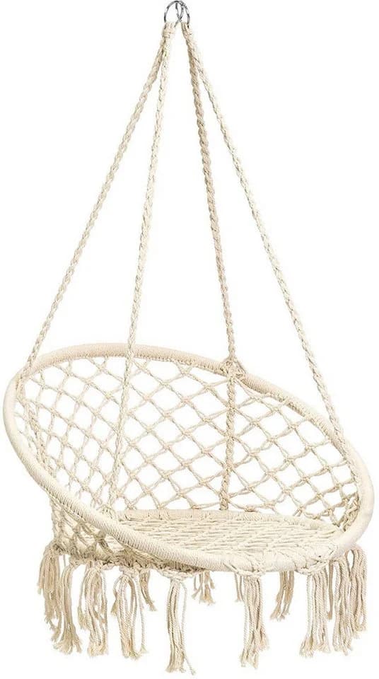 Garden Pleasure Hängesessel Barbuda Weiß mit Kissen