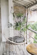 Garden Pleasure Hängesessel Barbuda Weiß mit Kissen Bild 5