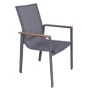 Garden Pleasure Stapelstuhl SILEA 2er Set Braun Anthrazit Aluminium Bild 1