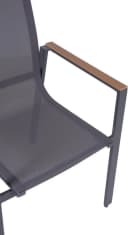 Garden Pleasure Stapelstuhl SILEA 2er Set Braun Anthrazit Aluminium Bild 5