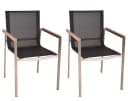 Garden Pleasure Stapelstuhl DENVER 2er Set Grau Braun Silber Bild 2